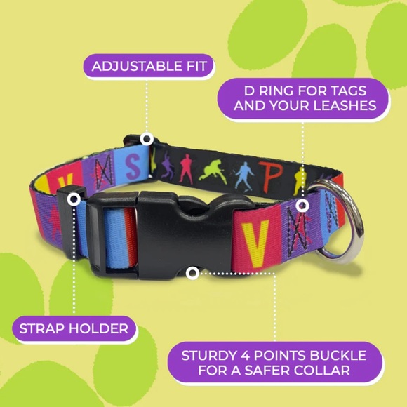 Perri’s Pet Products Colorful ELVIS Presley Adjustable Dog/Cat Collar Small - Picture 3 of 5